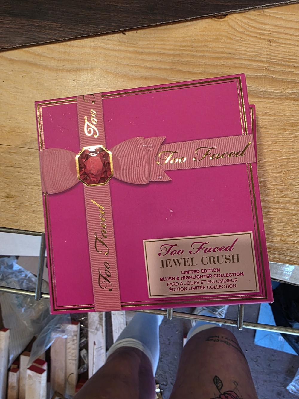 Too Faced Jewel Crush Blush & Highlighter Palette - Hot Pink & Gold Accents